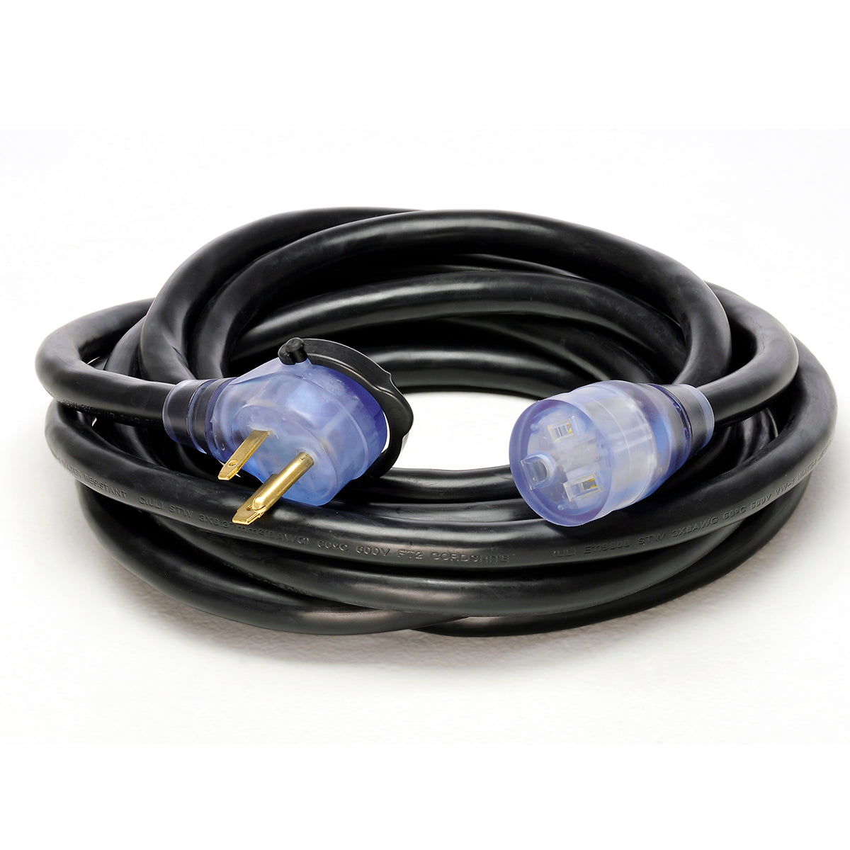 RADNOR™ 25' 40 A/300 V PVC Jacket Black Extension Cord