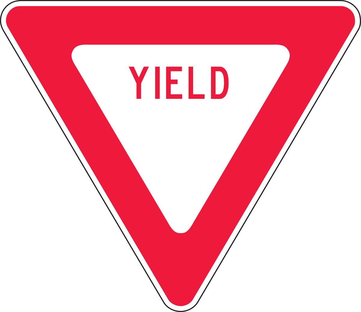 Accuform Signs® 24" X 24" White/Red Engineer Grade Reflective Aluminum Parking And Traffic Sign "YIELD"