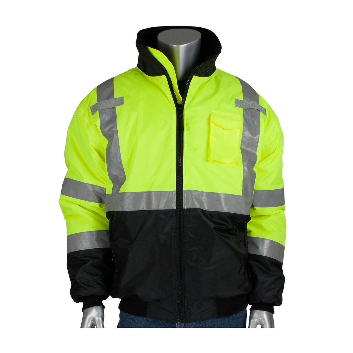 Protective Industrial Products X-Large Hi-Viz Yellow And Black Polyester/Fleece Jacket