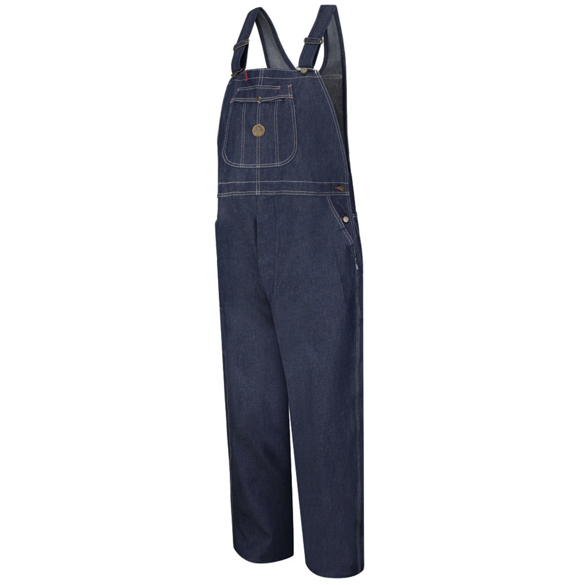 Red Kap® 36" X 32" Blue Cotton Overalls With Traditional Buttonfly Closure