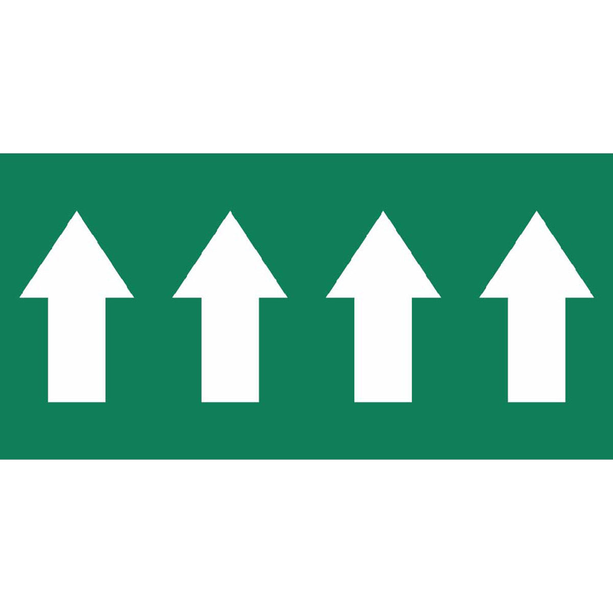 AccuformNMC™ 2" X 4" White/Green Pressure Sensitive/Adhesive Backed Vinyl "(Directional Arrow Graphic Only)"