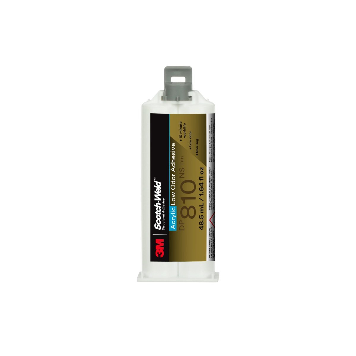 3M™ Scotch-Weld™ Low Odor Acrylic Adhesive DP810NS, Tan, 48.5 mL Duo-Pak