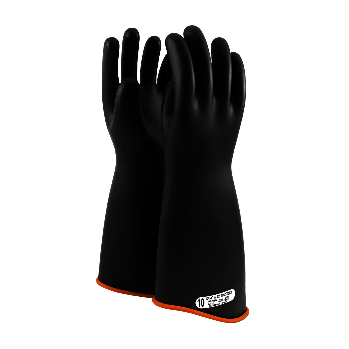 Protective Industrial Products Size 10 Black NOVAX® Rubber Class 1 Linesmens Gloves