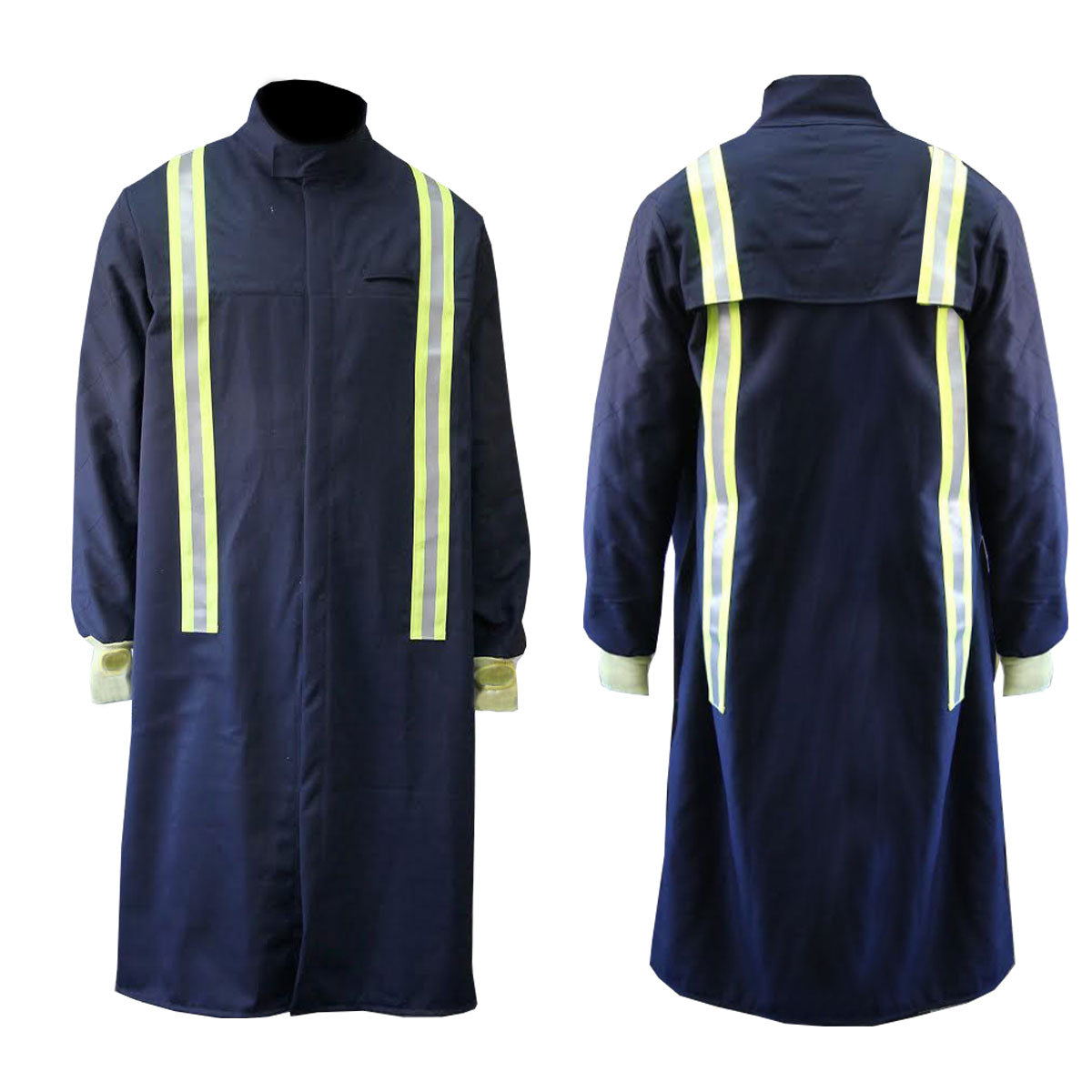 Chicago Protective Apparel X-Large/10" Blue 10 Ounce Marlan® Plus Coat With Snap Closure