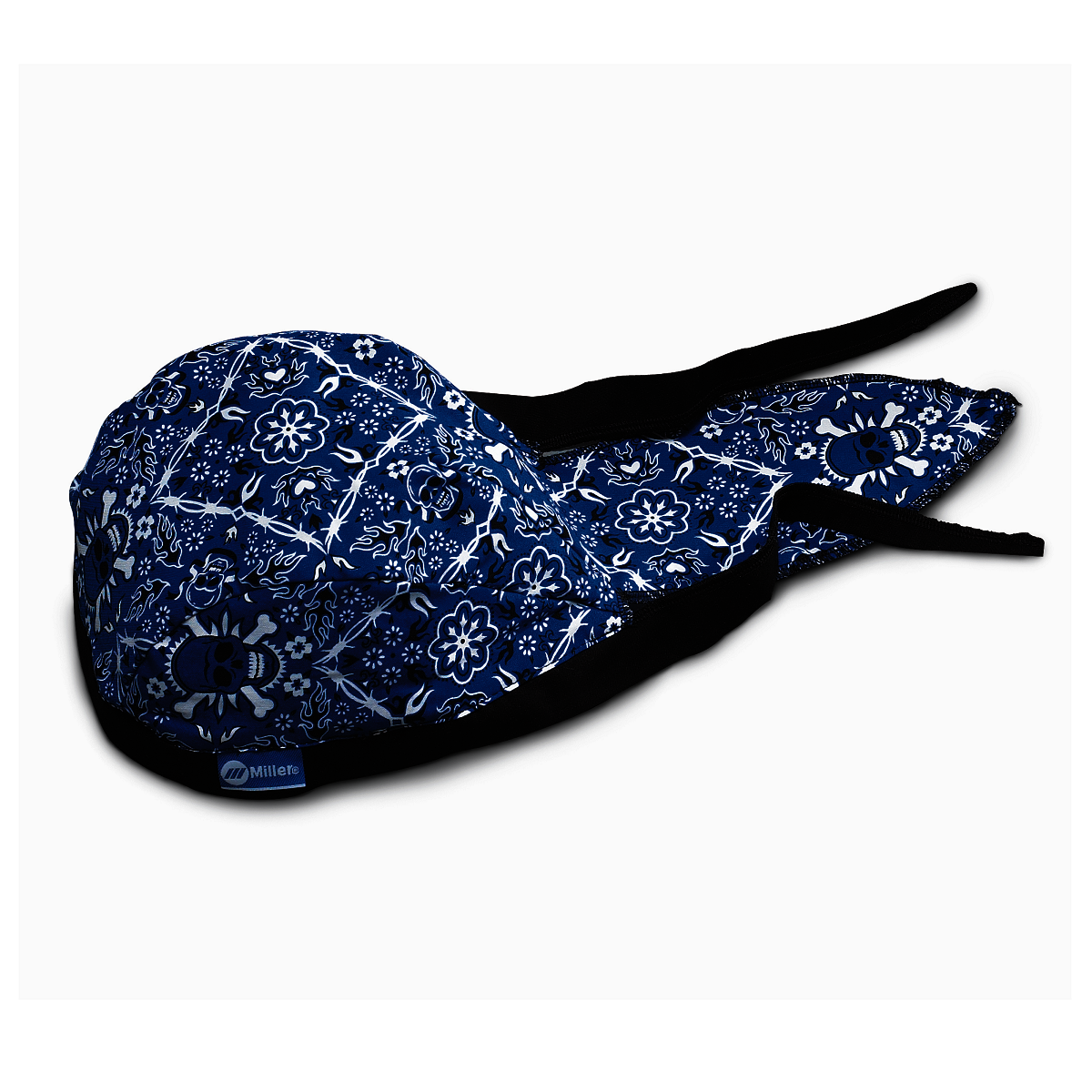 Miller® Blue and Black Arc Armor® Cotton Doo Rag Bandana
