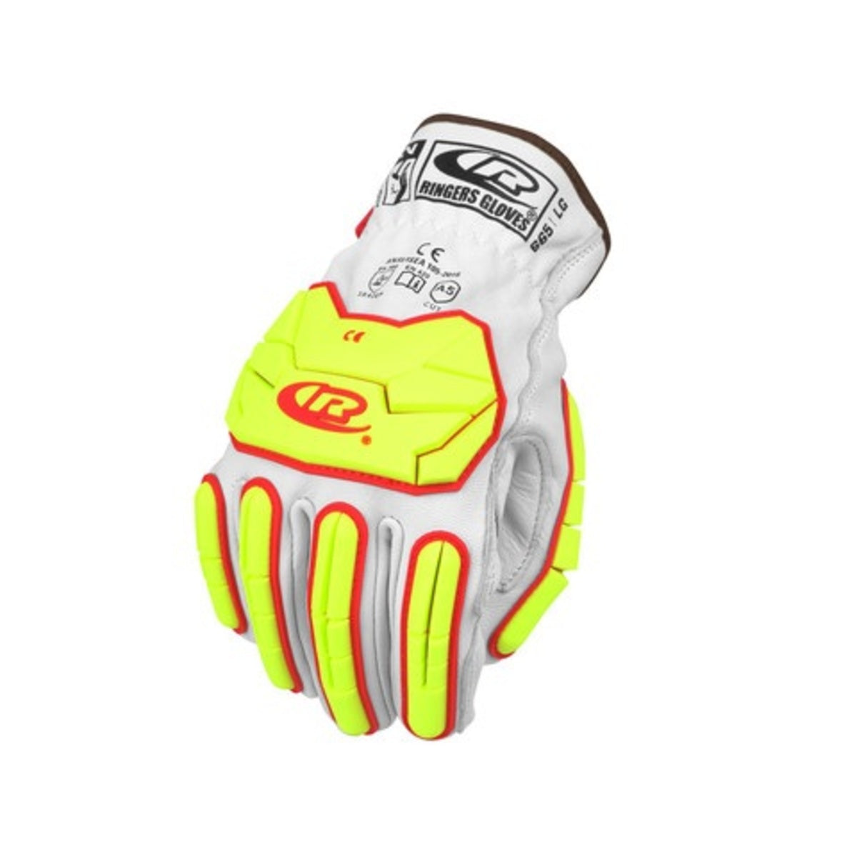 Ansell Size 8 Ringers® High Performance Polyethylene And Goatskin Leather Cut Resistant Gloves