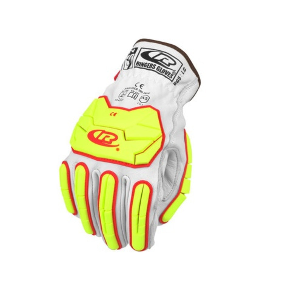 Ansell Size 10 Ringers® High Performance Polyethylene And Goatskin Leather Cut Resistant Gloves