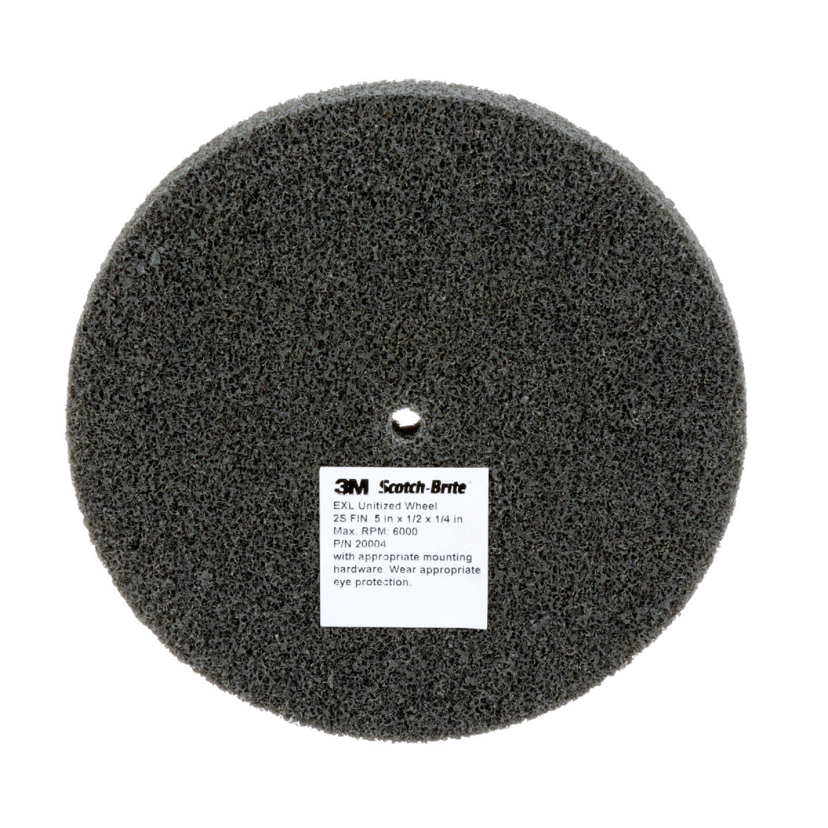 3M™ 5" X 1/4" X 1/2" Fine Grade Silicon Carbide Scotch-Brite™ Gray Unitized Wheel