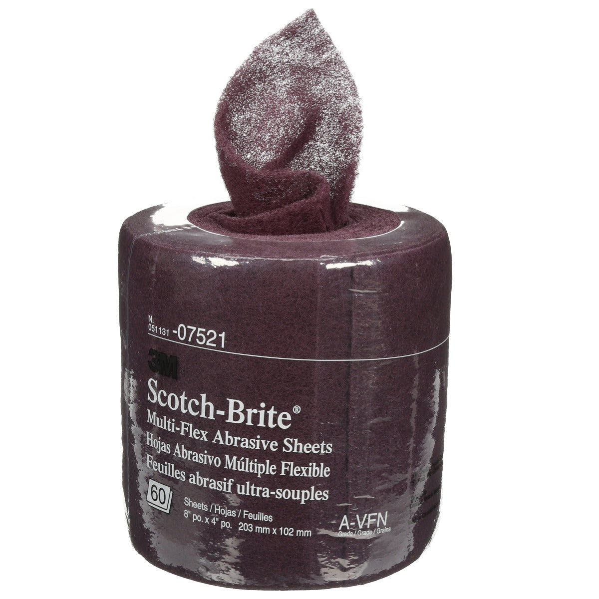 3M™ 8" X 20'" Very Fine Grade Aluminum Oxide Scotch-Brite™ Red Roll