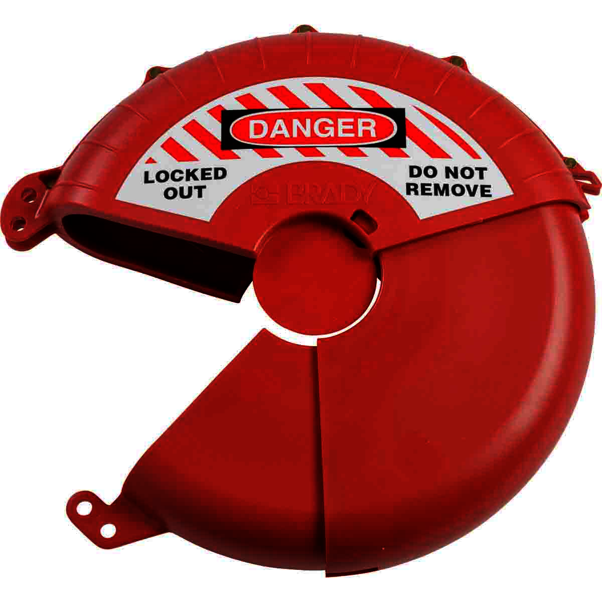 Brady® Red Plastic Valve Lockout "DANGER LOCKED OUT DO NOT REMOVE"