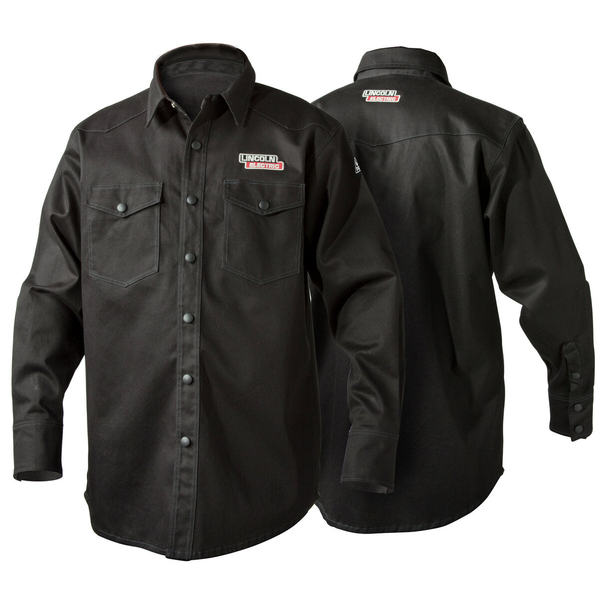 Lincoln Electric® Large Black Cotton Flame Retardant Jacket