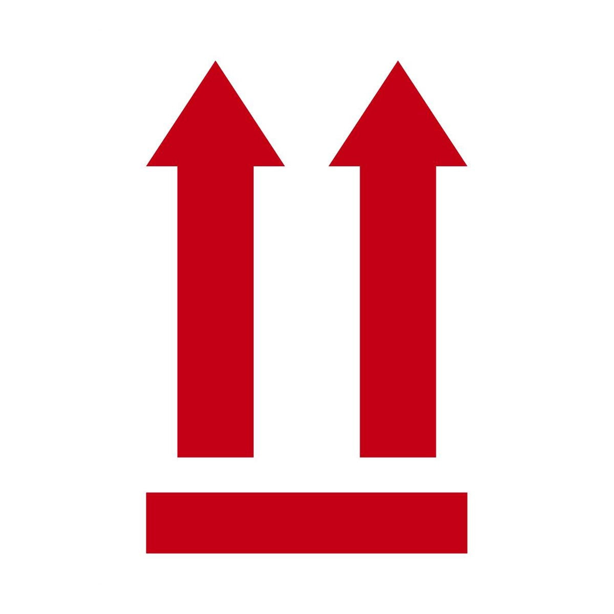 AccuformNMC™ 4" X 3" Black/Red/White Paper International Shipping Label "(THIS END UP ARROWS)"