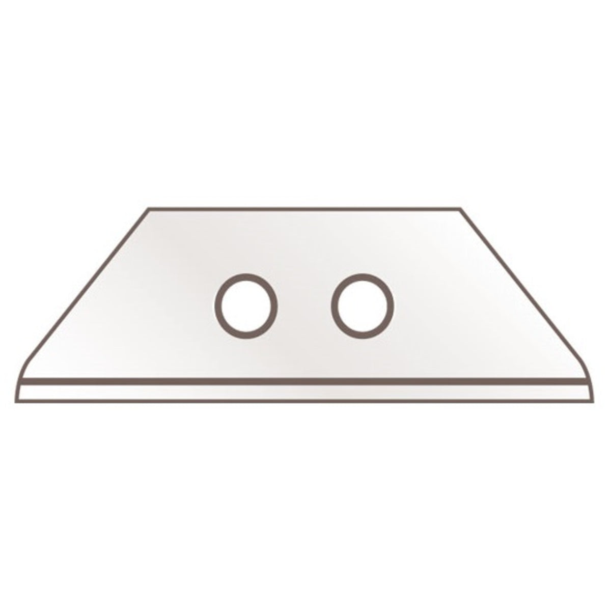Martor 55.5 mm X 19 mm X 0.63 mm Carbon Steel ALLFIT TRAPEZOID BLADE NO. 60099.70 Replacement Blade