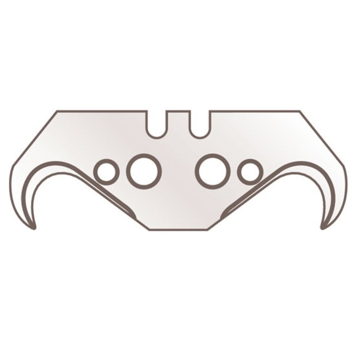 Martor 54 mm X 19 mm X 0.63 mm Carbon Steel ALLFIT HOOK BLADE NO. 98.70 Replacement Blade