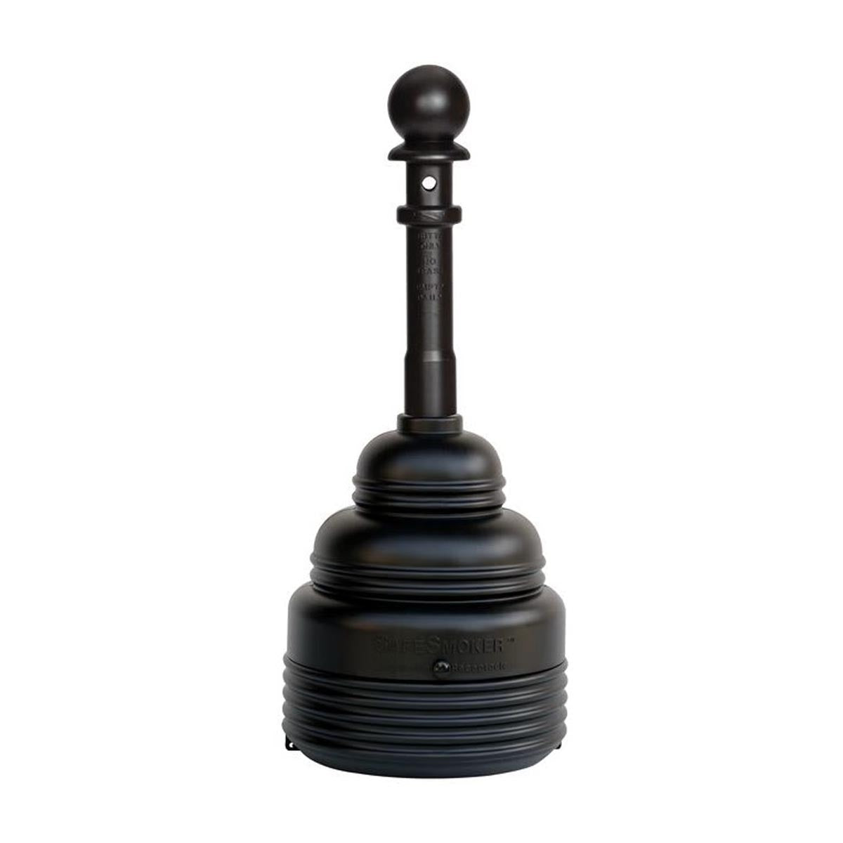 Eagle 4 Gallon Black SafeSmoker™ HDPE Cigarette Butt Receptacle