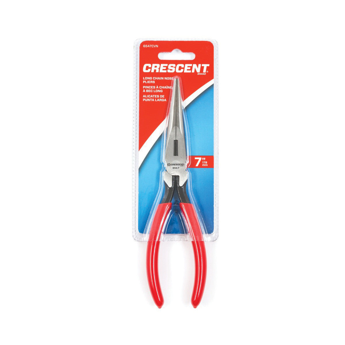 Crescent 6547CVNN 7-1/2" Long Chain Nose Solid Joint Side Cutting Pliers