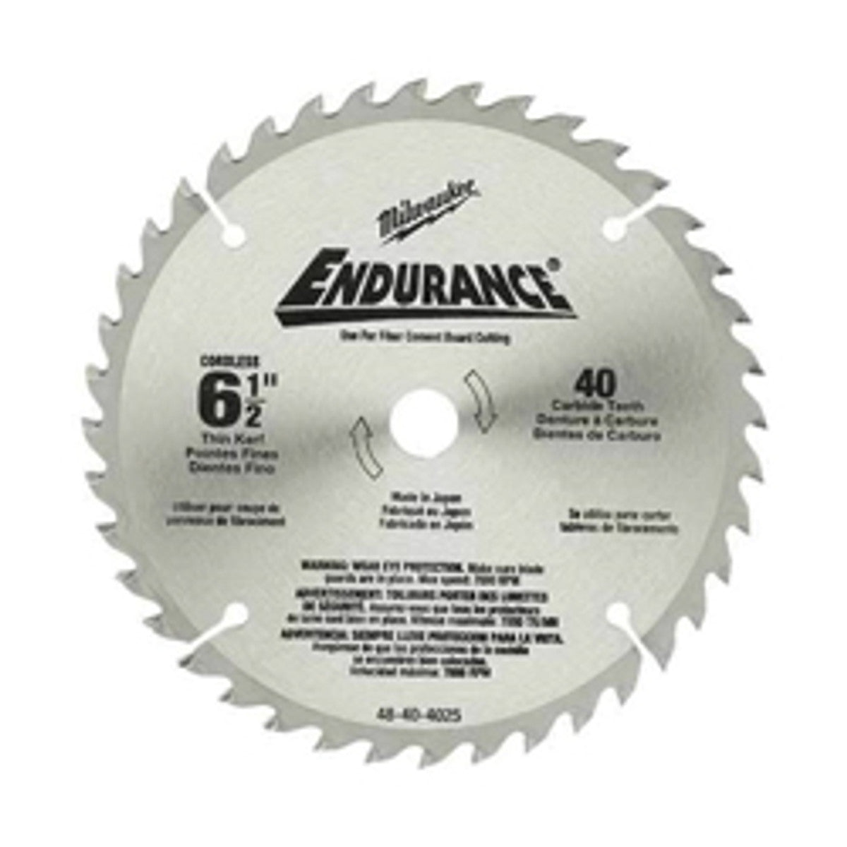 Milwaukee 48-40-4015 6-1/2" 48T Circular Saw Blade, Carbide-Tipped