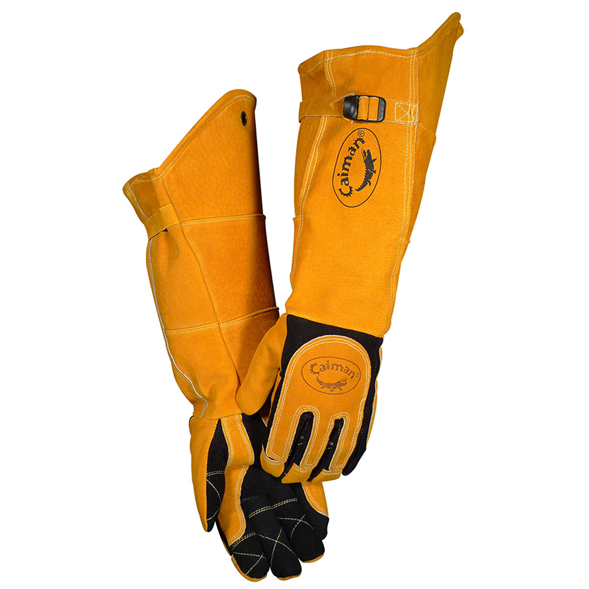 Protective Industrial Products X-Large 21" Black And Gold Premium Split Deerskin/Leather Cotton/Fleece Lined Welders Gloves