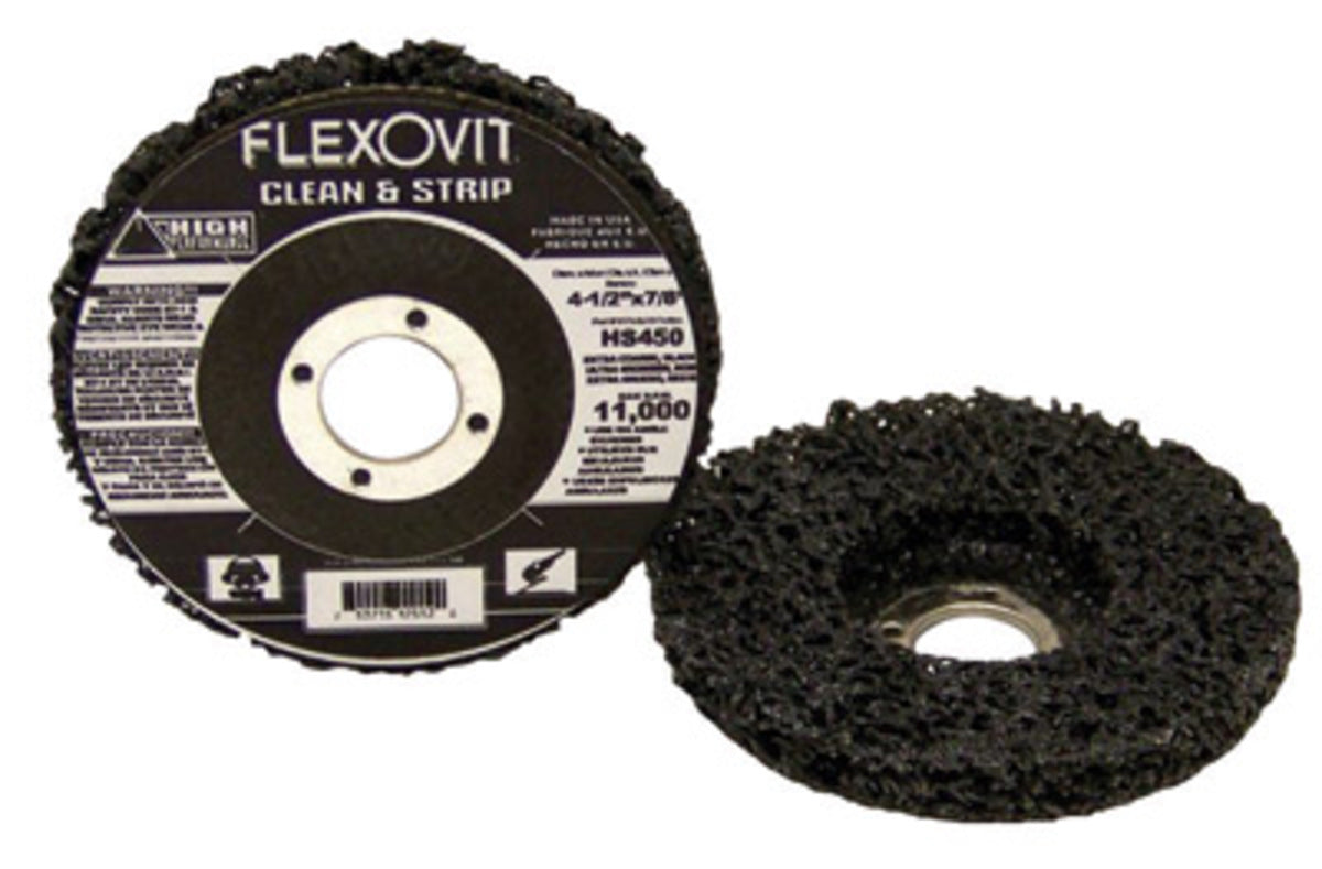 FlexOVit® 4 1/2" X 7/8" Extra Coarse Grade Silicon Carbide HIGH PERFORMANCE™ Black Disc
