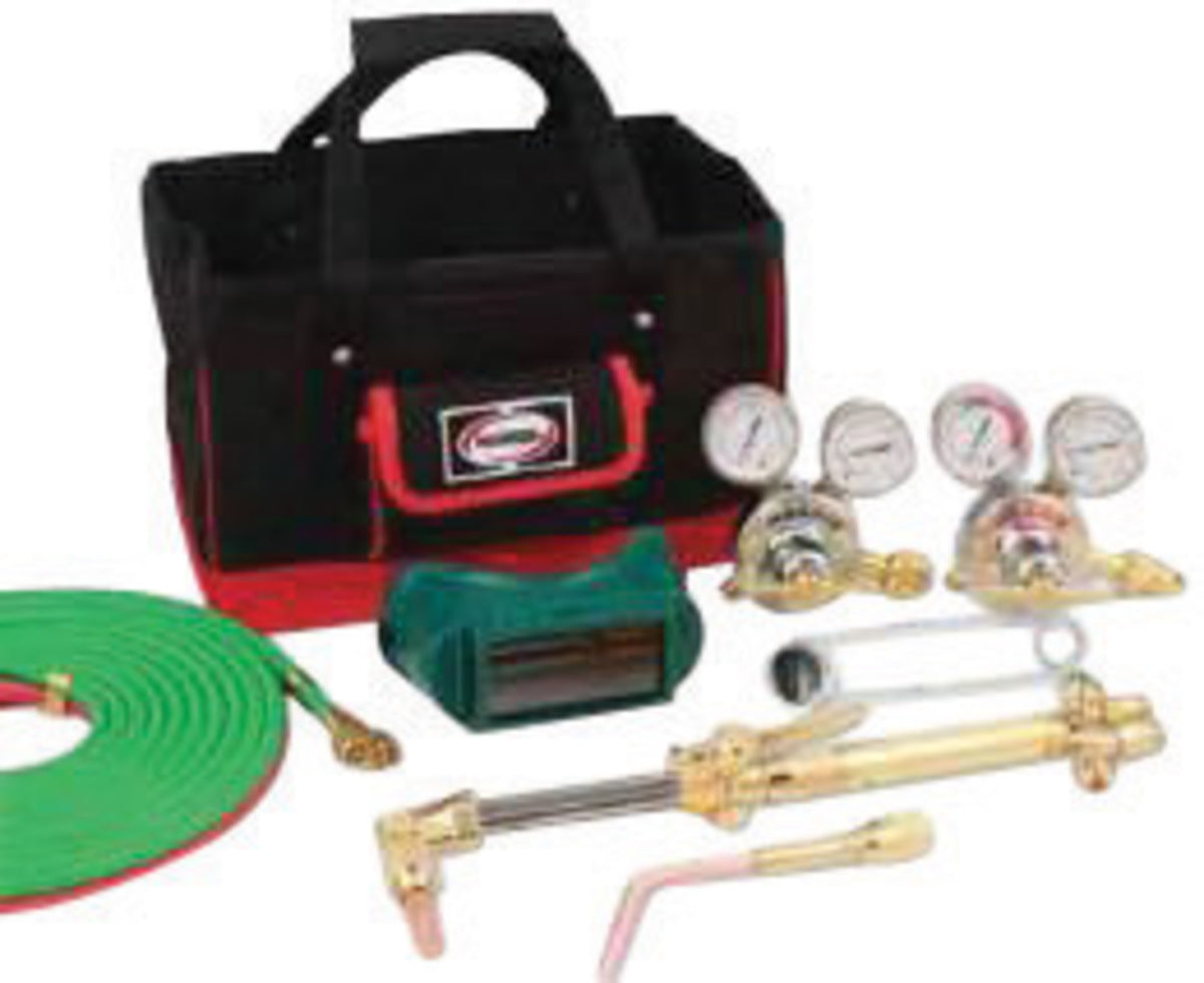 Harris® Model 85-25FGX-510 Steelworker® Deluxe Medium - Heavy Duty Alternate Fuels/Propane/Oxygen Cutting Outfit CGA-510P With Handle Equipped FlashGuard® Check Valves
