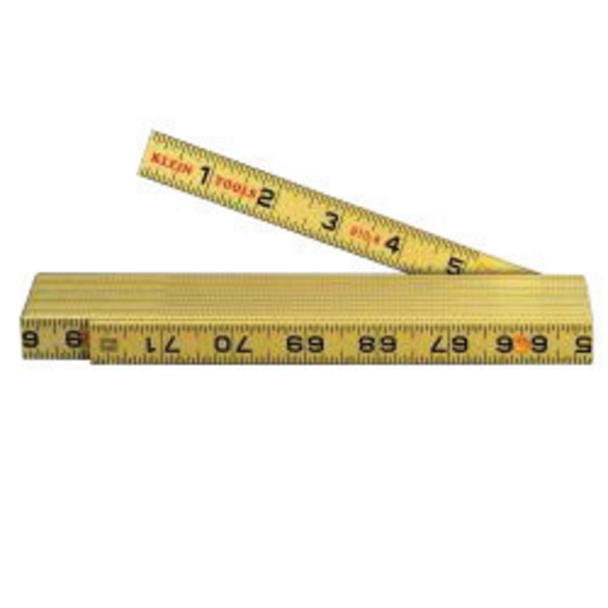 Klein Tools 6' Yellow Fiberglass Folding Rule With Inside Reading