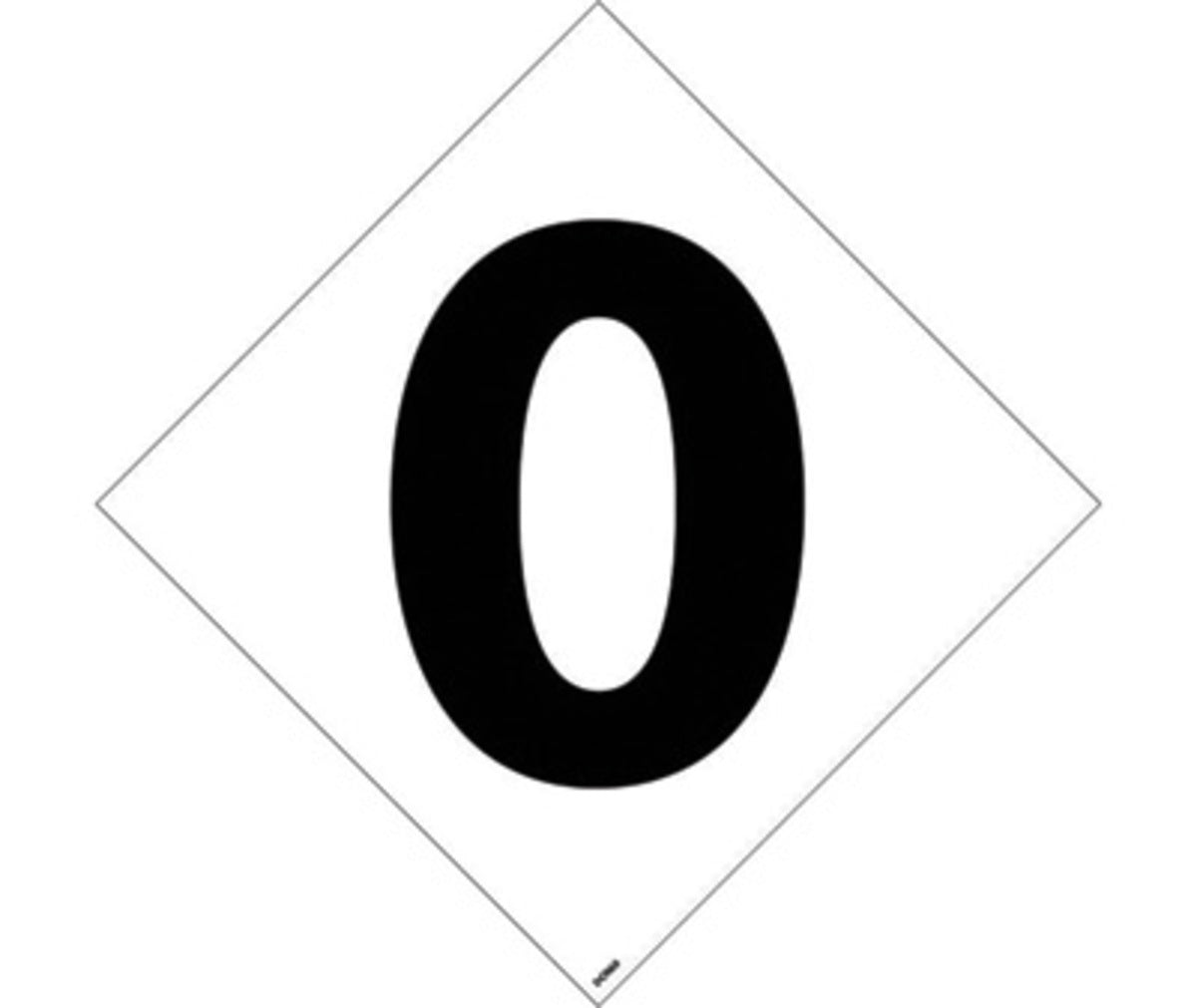 AccuformNMC™ 7 1/2" X 7 1/2" Black/White Pressure Sensitive/Adhesive Backed Vinyl (10 Per Pack) "0"