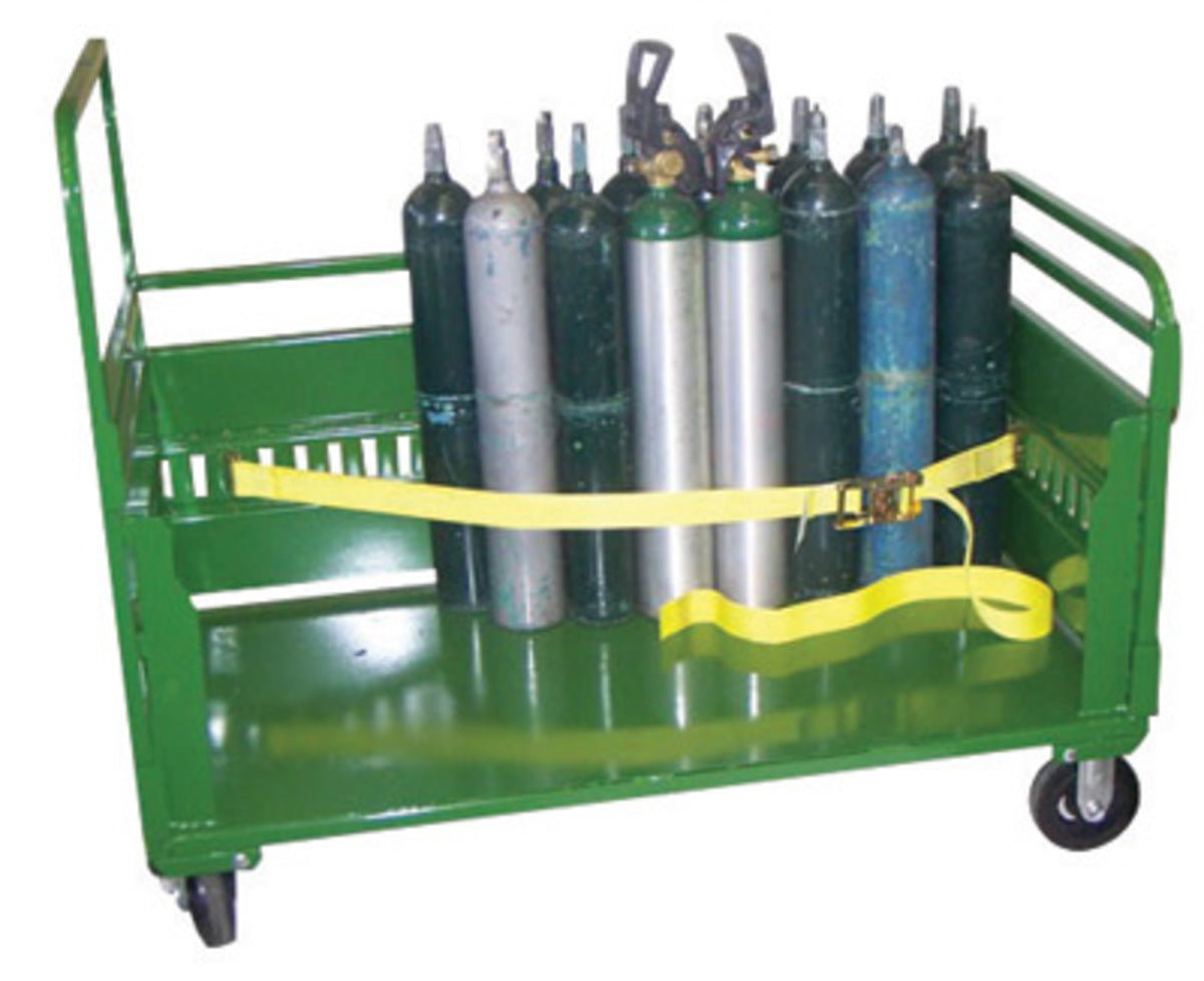 Saf-T-Cart 32 Caster Utility Wagon Cart With Bent Handle