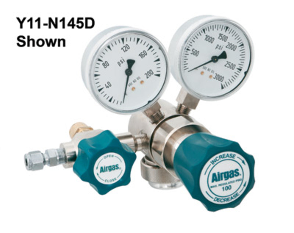 Airgas® Model N145AHF350 Brass Specialty High Purity High Flow Pressure Regulator With 1/2" FNPT Connection