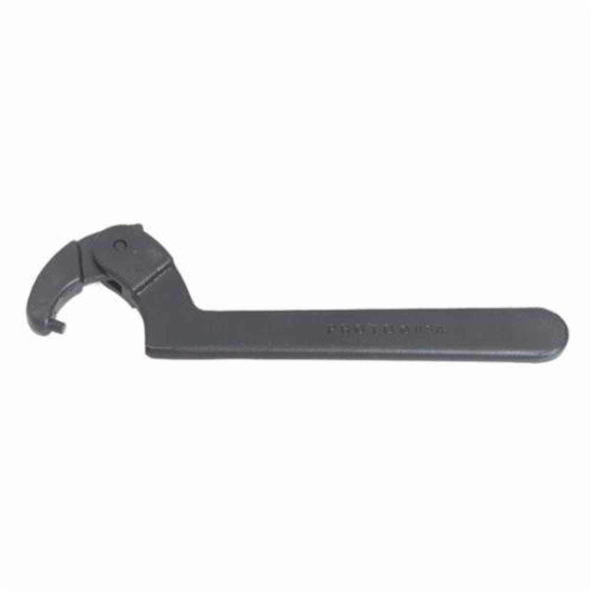 Proto JC495 Adjustable Pin Spanner Wrench, 1-1/4 to 3 in, 1/4 in Pin, 8-1/8 in OAL, Alloy Steel, Black Oxide