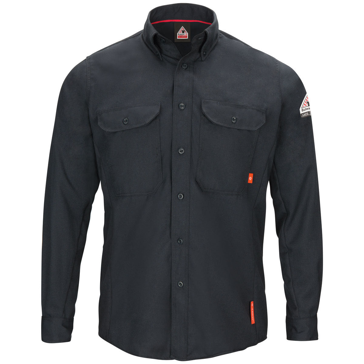 Bulwark® Medium Regular Navy Blue Bulwark Exclusive/Aramid/Lyocell/Modacrylic Flame Resistant Uniform Shirt With Button Front Closure