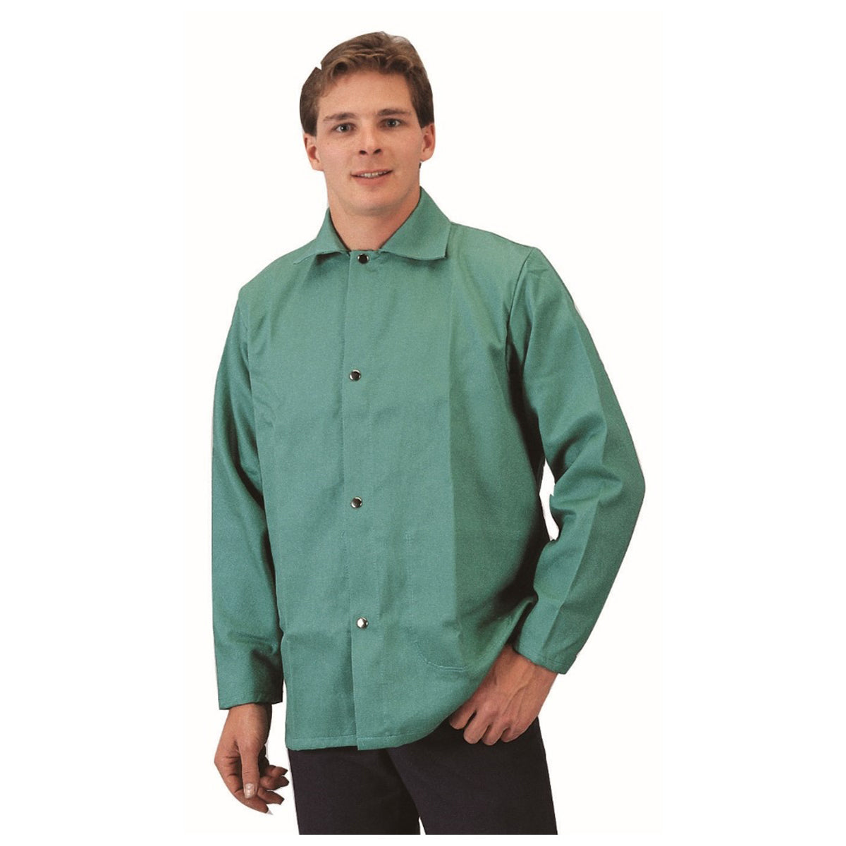 RADNOR™ Small Green Cotton/Westex® FR-7A® Flame Resistant Jacket With Snap Front Closure
