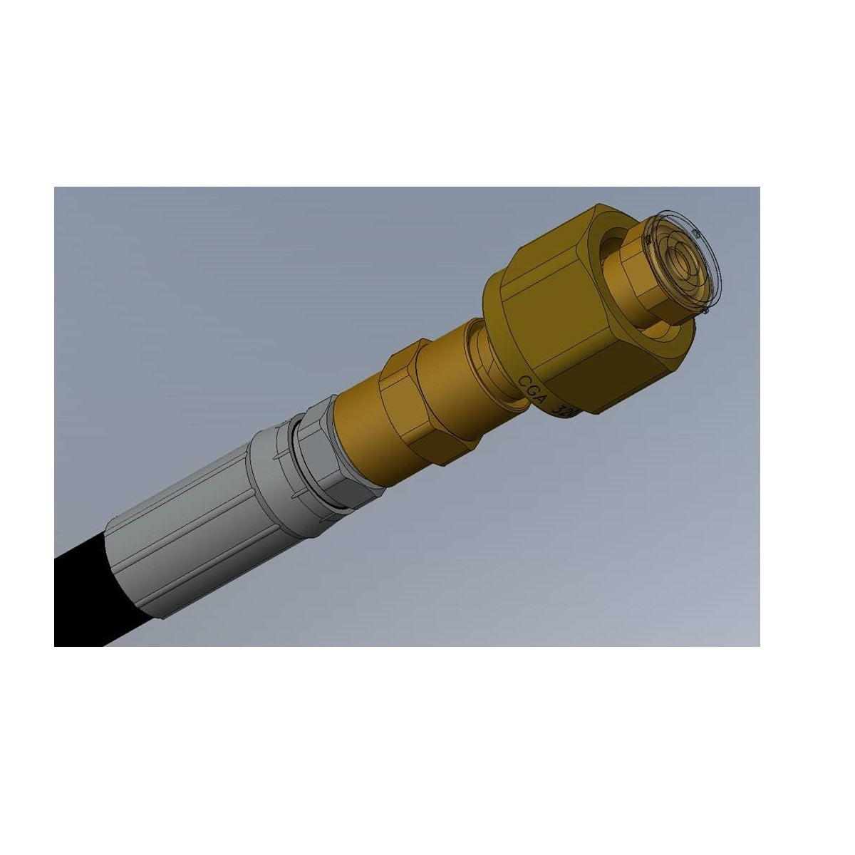 Western Enterprises Nylon Braided, Black Polyurethane Wrapped Carbon Dioxide Cryogenic Pigtail