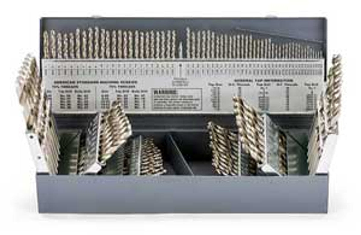 GI Tool 120338 115-Piece HSS Drill SET, Fractionals, Letters & Numbers, Jobber Length, 118 Deg. Point, Bright