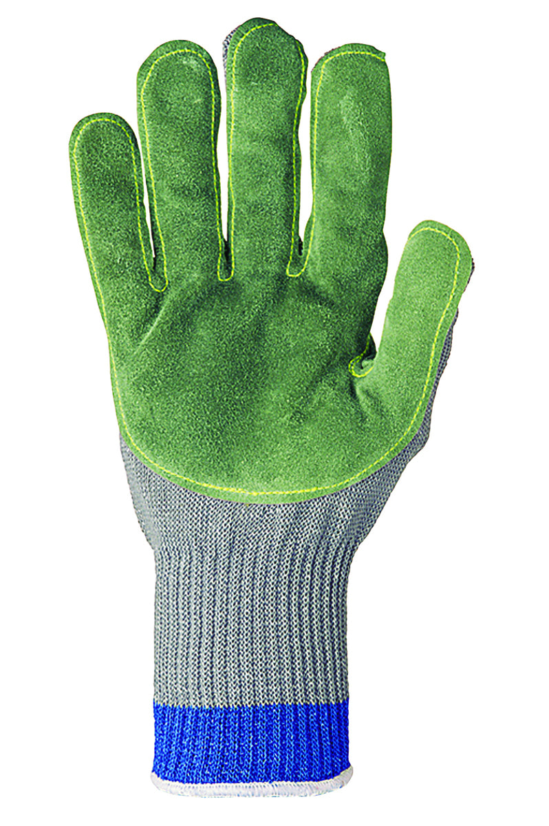 Wells Lamont Medium Whizard® Silver Talon MasterGrip® 10 Gauge Fiber And Stainless Steel And Leather Cut Resistant Gloves
