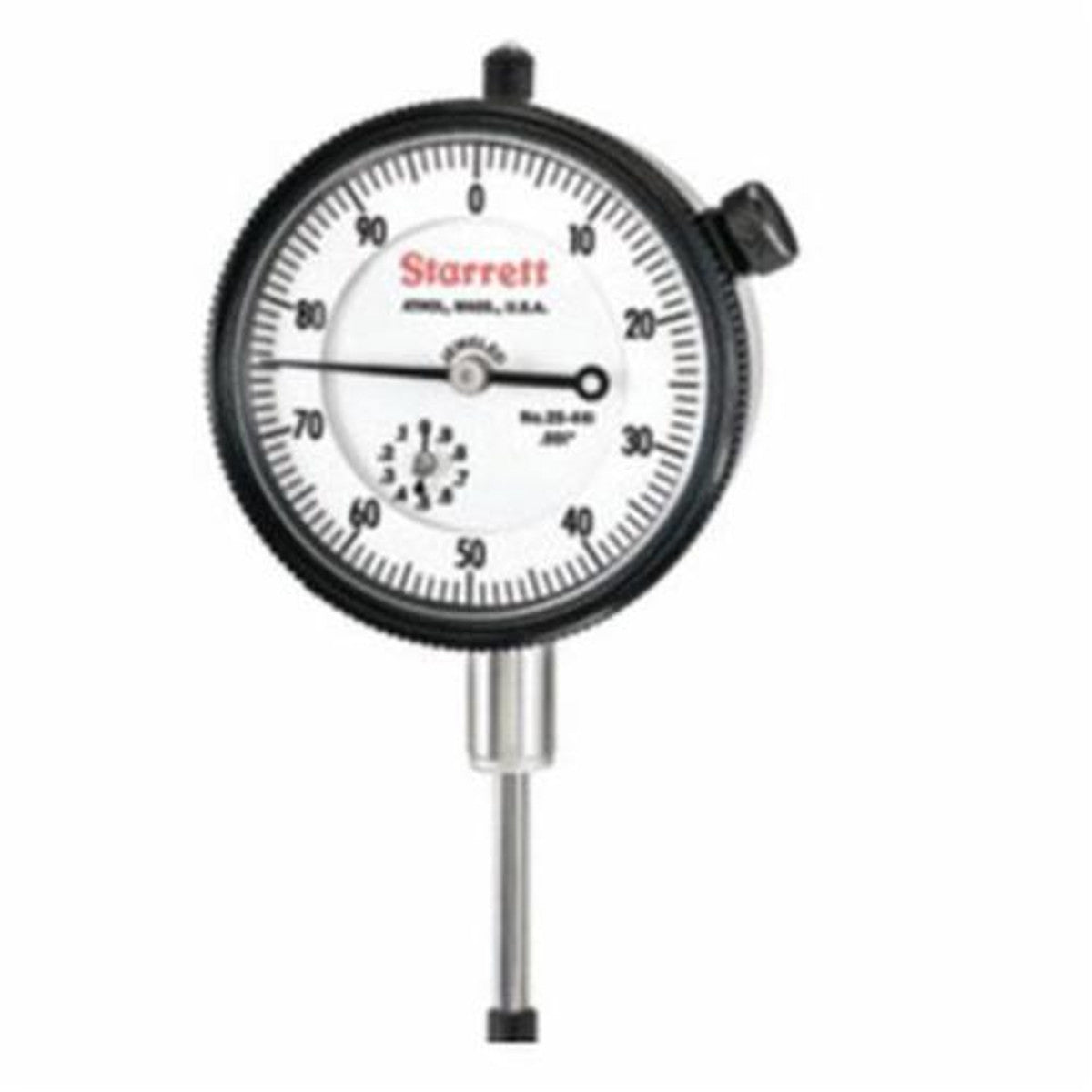 Starrett 25-441J 0-1" Dial Indicator, 0-100, 0.001 in Grad