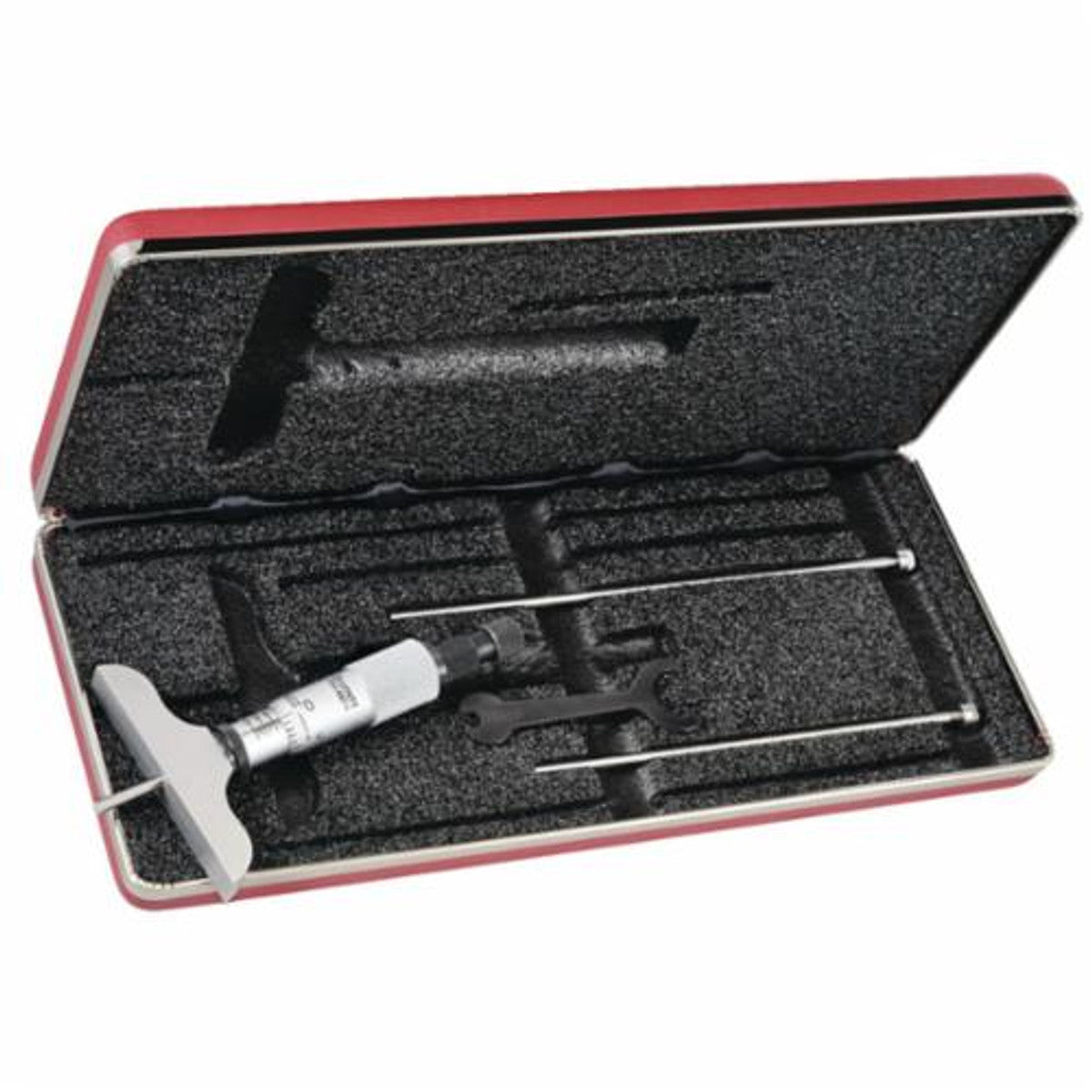 Starrett 440Z-3RL 0-3" Micrometer Depth Gage w/ Padded Case, .001" Grad