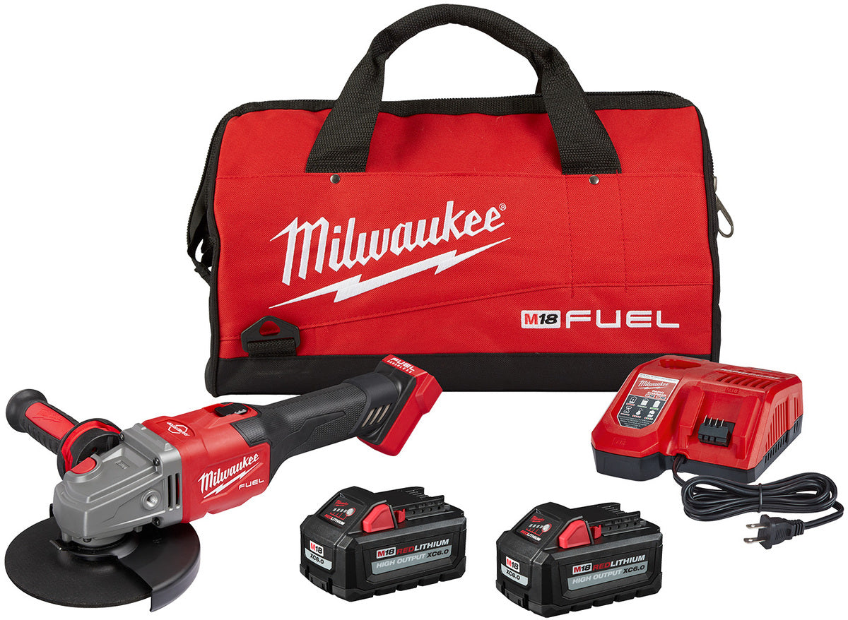 Milwaukee® 18 V M18 FUEL™ 4 1/2" | 6" Cordless Braking Grinder Kit