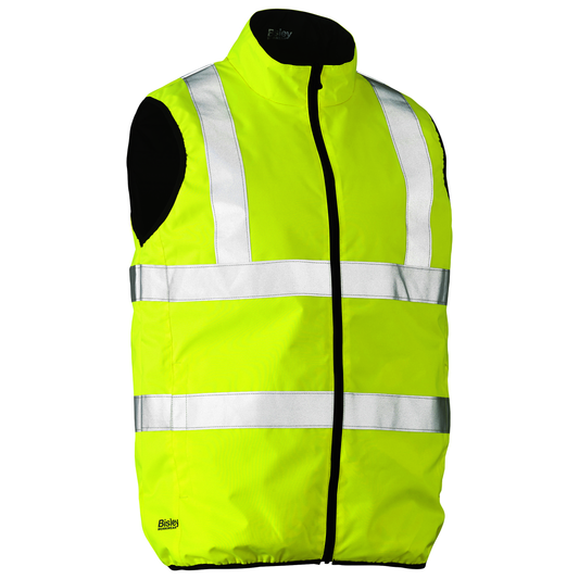Protective Industrial Products Large Hi-Viz Yellow Bisley® Polyester/Polyurethane/Taffeta Reversible Insulated Vest
