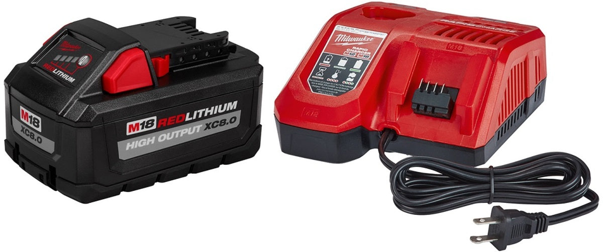Milwaukee® M18™ REDLITHIUM™ HIGH OUTPUT™ 18 Volt 8 Amp Hour Battery Starter Kit