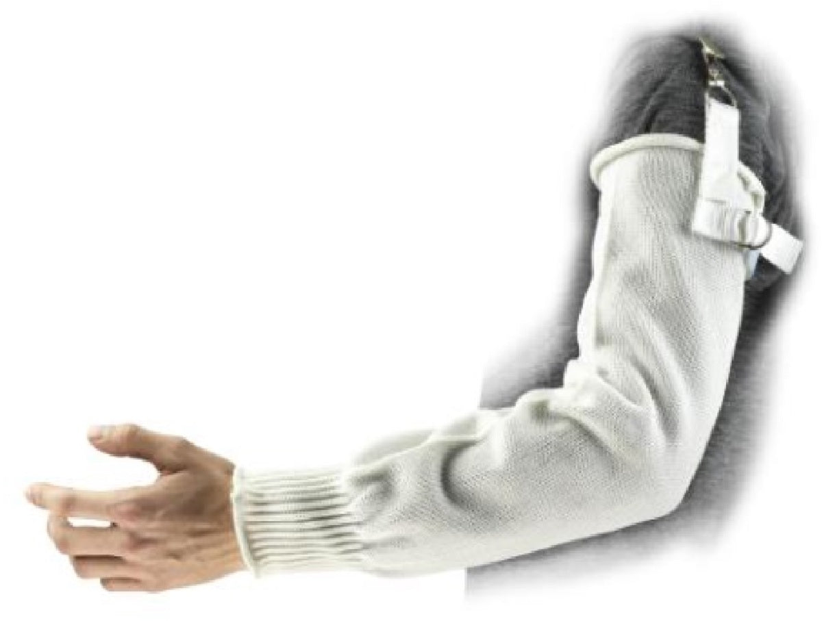 Ansell 21" Long White Polar Bear® A5 ANSI Level Cut Resistant Sleeve