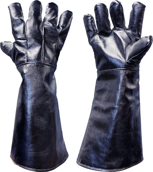 Tillman™ X-Large 18" Silver Aluminized Carbon Kevlar® Heat Resistant Gloves With 18" Gauntlet Cuff And Wool Lining And Wing Thumb
