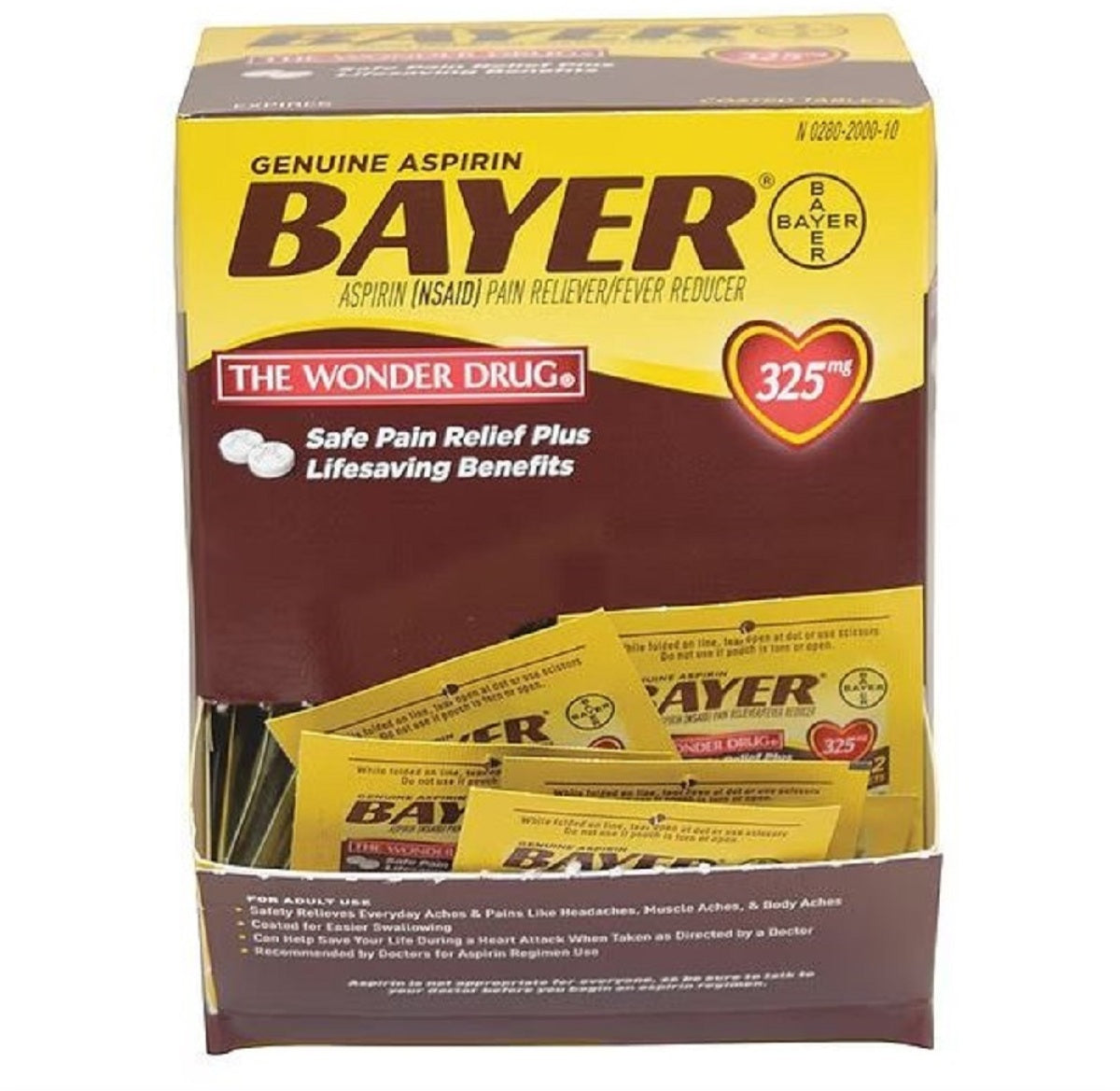 Acme-United Corporation Bayer® Pain Relief Tablets (2 Per Pack, 50 Packs Per Box)