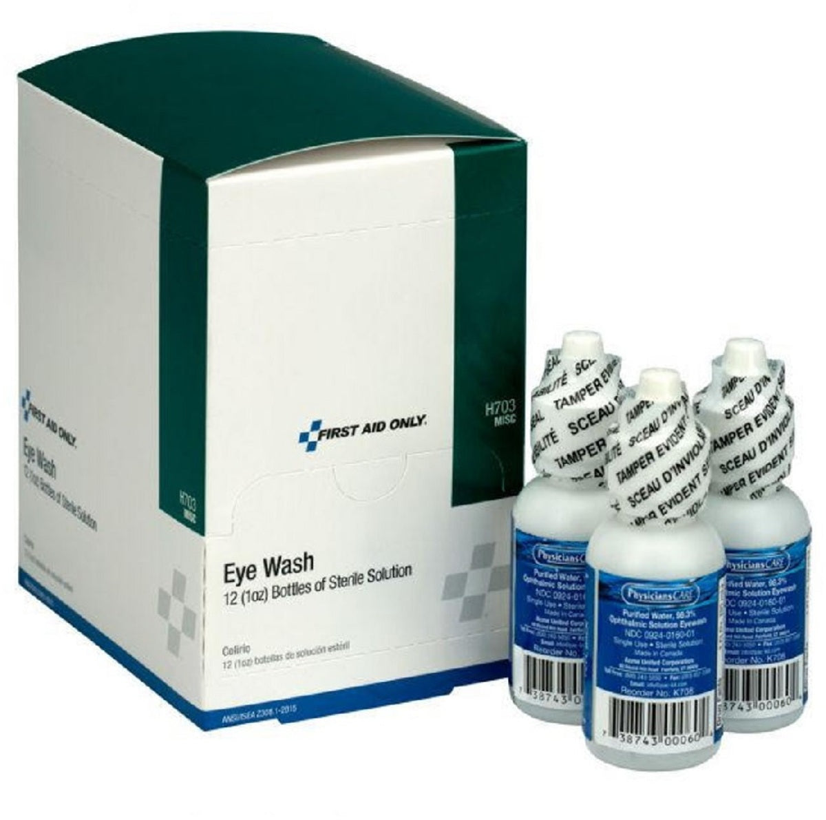 Acme-United Corporation 1 Ounce Bottle Physician's Care Eye Wash Solution