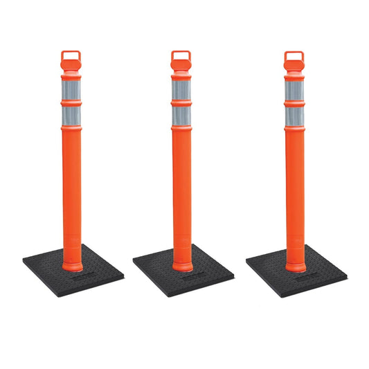 Cortina Safety Products 17" X 7" X 50" Orange Polyethylene EZ Grab Delineator