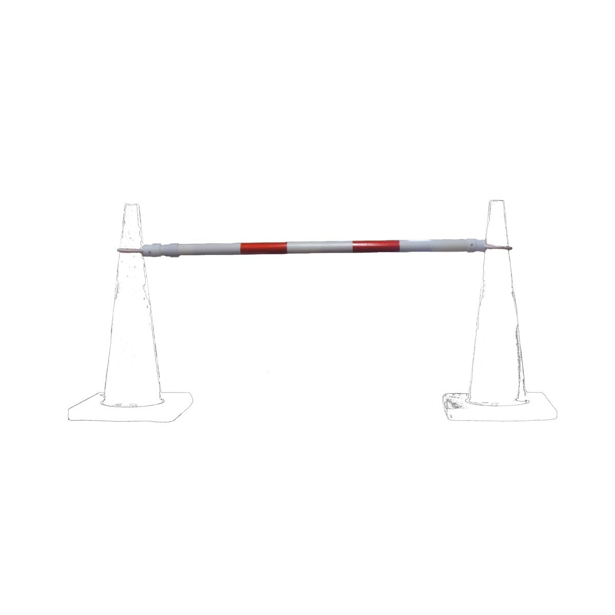 Cortina Safety Products 48" X 3" X 3" White And Red Cone Bar