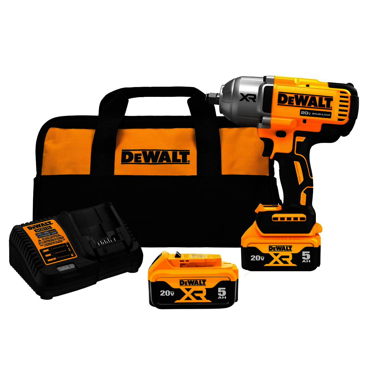 DEWALT® 20V MAX* XR® 20 Volt Cordless Impact Wrench With Hog Ring Anvil