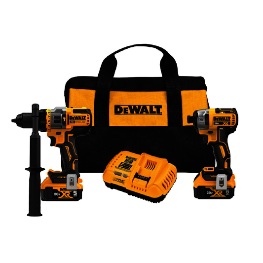 DEWALT® 20V MAX Cordless Combo Kit With Hammer Drill and Impact Driver