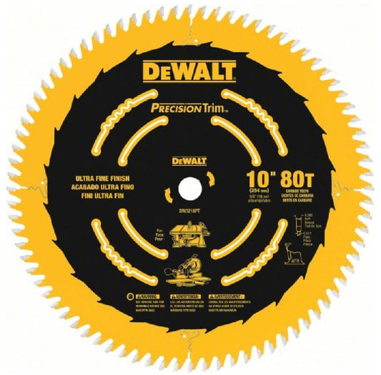 DEWALT® 10" 80 Teeth Carbide Tipped Circular Saw Blade