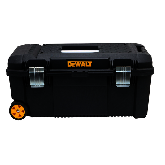 DEWALT® 28" Yellow/Black Plastic Tool Box With Wheels And Carrying Handle