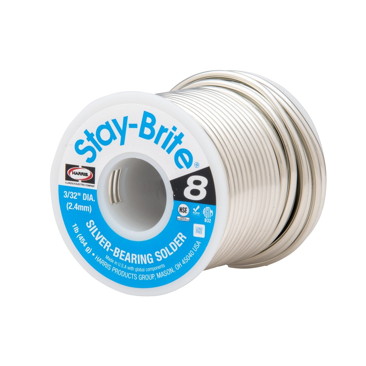 Harris® 3/64" Stay-Brite® 8 Lead-Free Solder 4 lb Pack